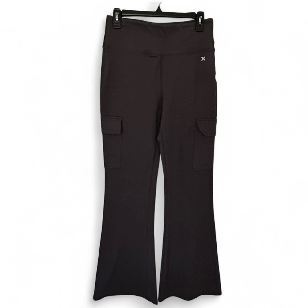 Hurley Charcoal Active Yoga  Flare Cargo Leggings - Picture 4 of 7